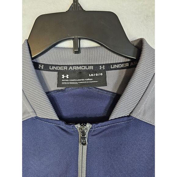 Under Armour Boys Challenger II Track Jacket/Sweater Size L, Blue, Gray Sports - Picture 2 of 11